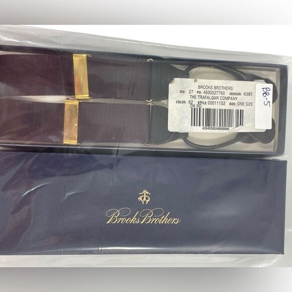 NWT Brooks Brothers TWO PAIRS‎ Adjustable Suspenders NIB Lobsters Blue Red - Picture 4 of 4